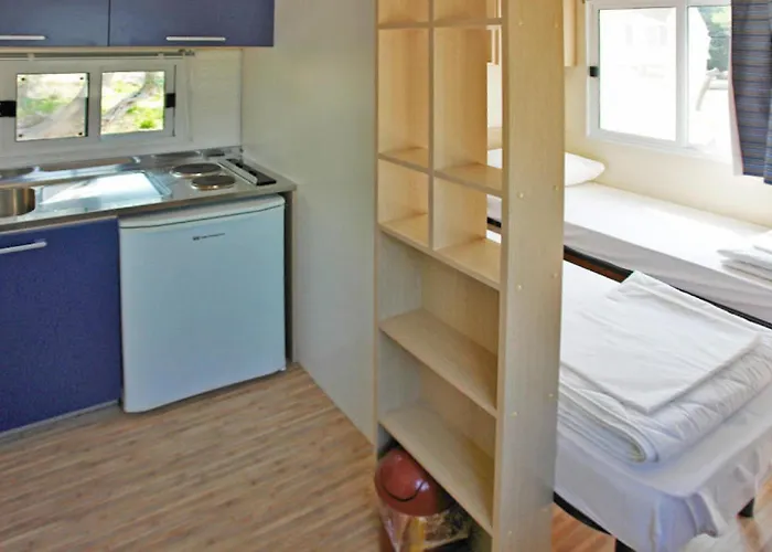 Mobile Homes In Camp Kovacine, Cres, With Long Pebble *